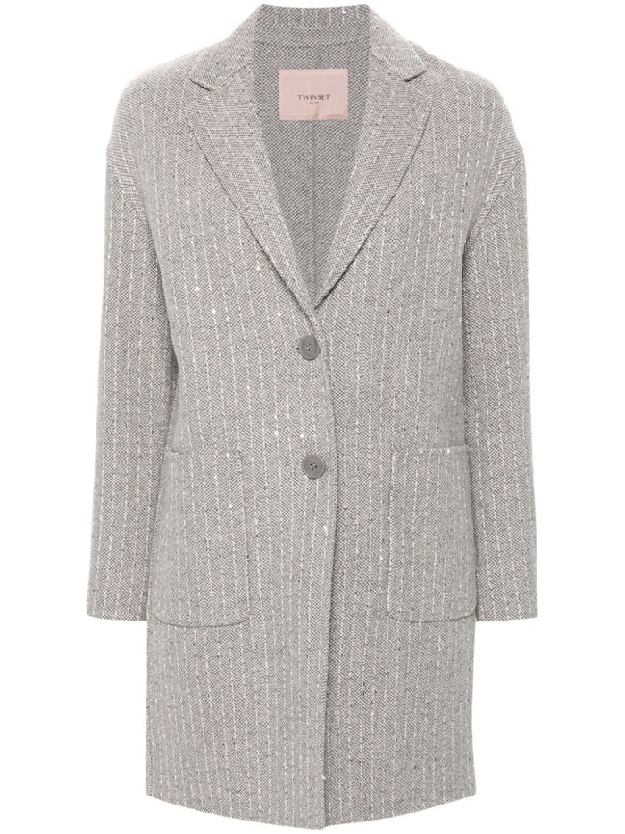 Twinset Gray Coat Women 1