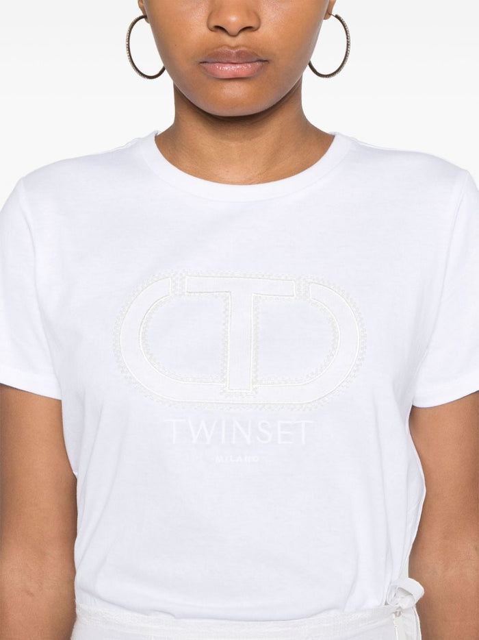 Twinset T-shirt Bianco Donna 3