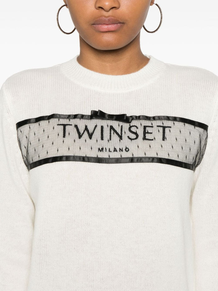 Twinset Maglia Bianco Donna 3