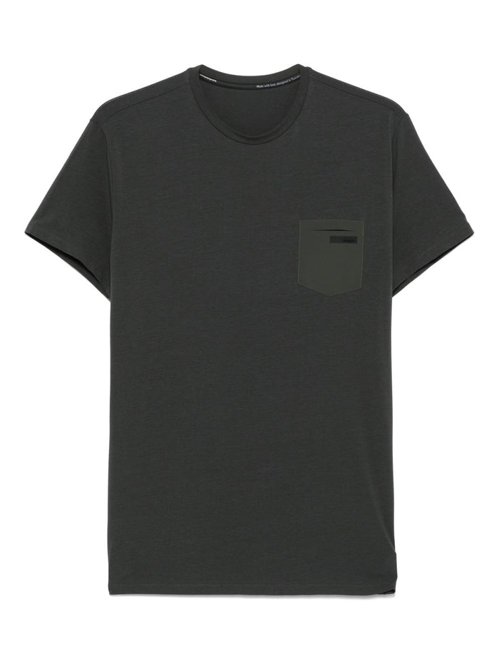 Rrd Uomo T-shirt Verde Tasca sul Petto 1