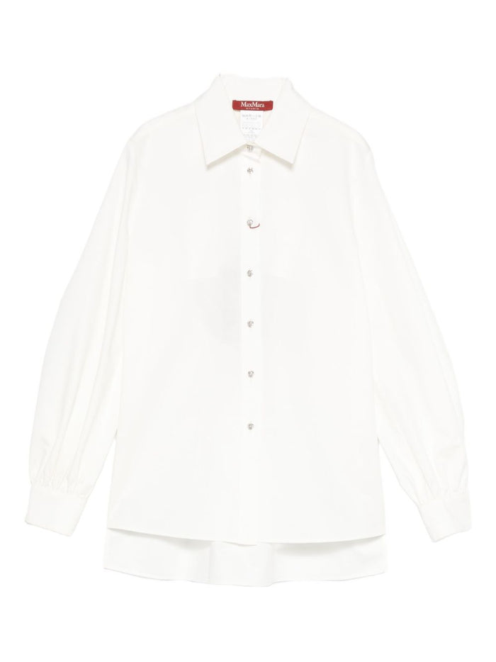 Max Mara Damen Weißes Hemd mit Cut-Out 5