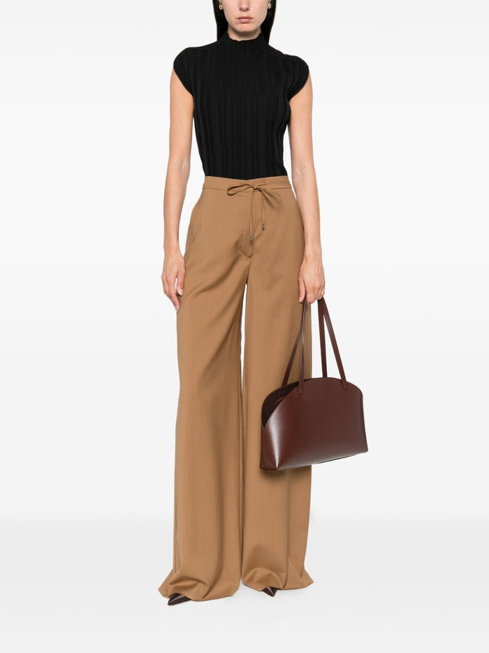 Max Mara Damen Hose mit Kordelzug in braun 2