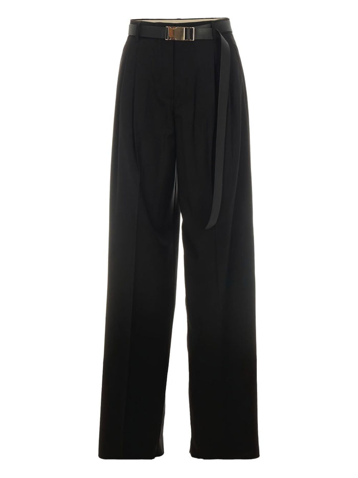 Max Mara Damenhose mit Schnalle in Schwarz 1