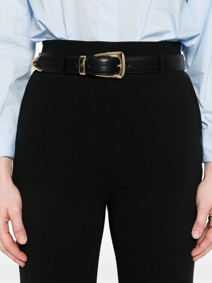 Max Mara Pantalone Nero Donna a Vita Alta 4