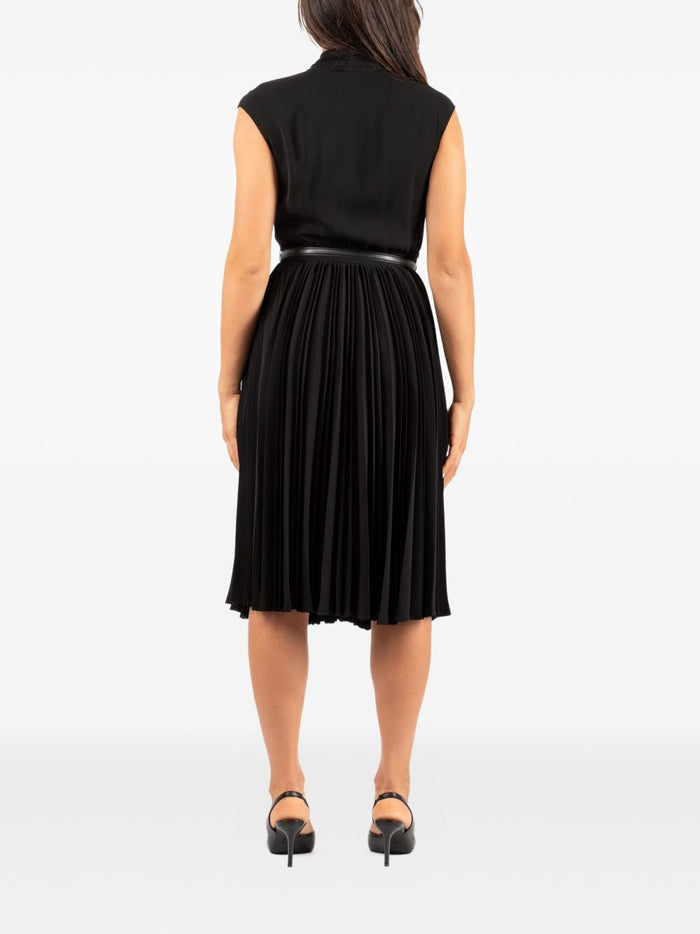 Max Mara Damen Schwarzes Kleid mit Gürtel 2
