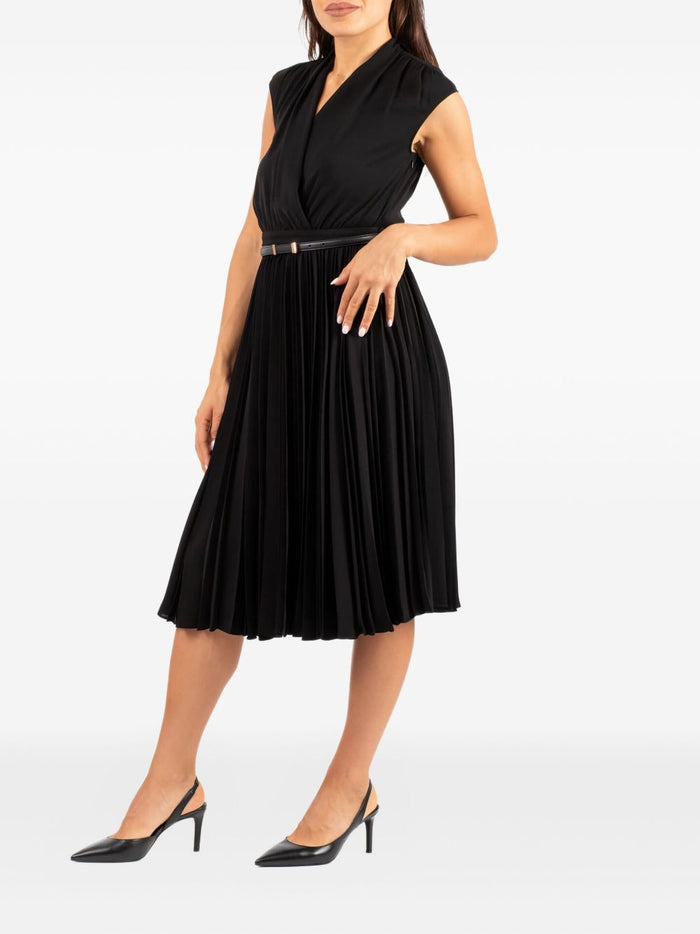 Max Mara Damen Schwarzes Kleid mit Gürtel 3