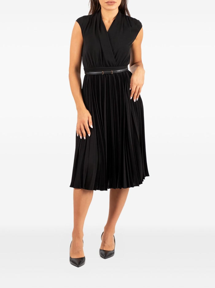 Max Mara Damen Schwarzes Kleid mit Gürtel 1