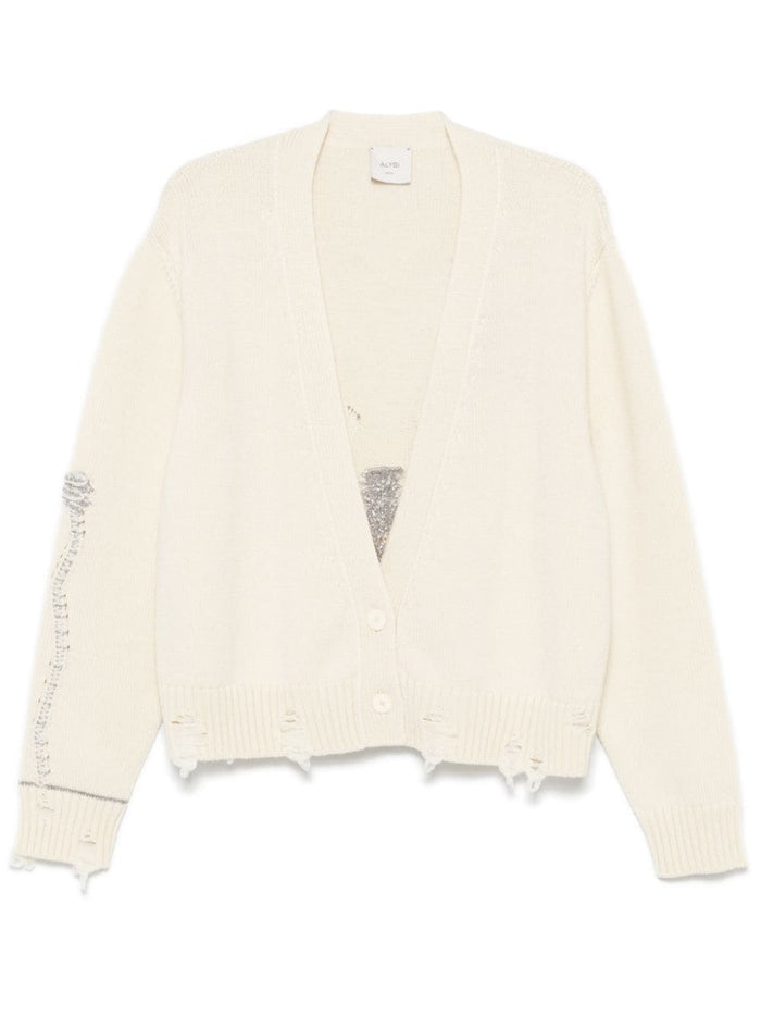 Alysi Cardigan Bianco Donna 1