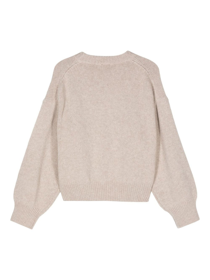 Alysi Women's Beige Off Shoulder Sweater 2