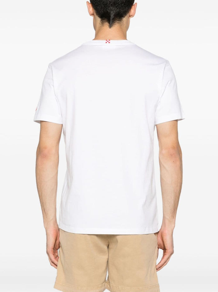 Mc2 Saint Barth Men's White T-shirt Formentera motif 3