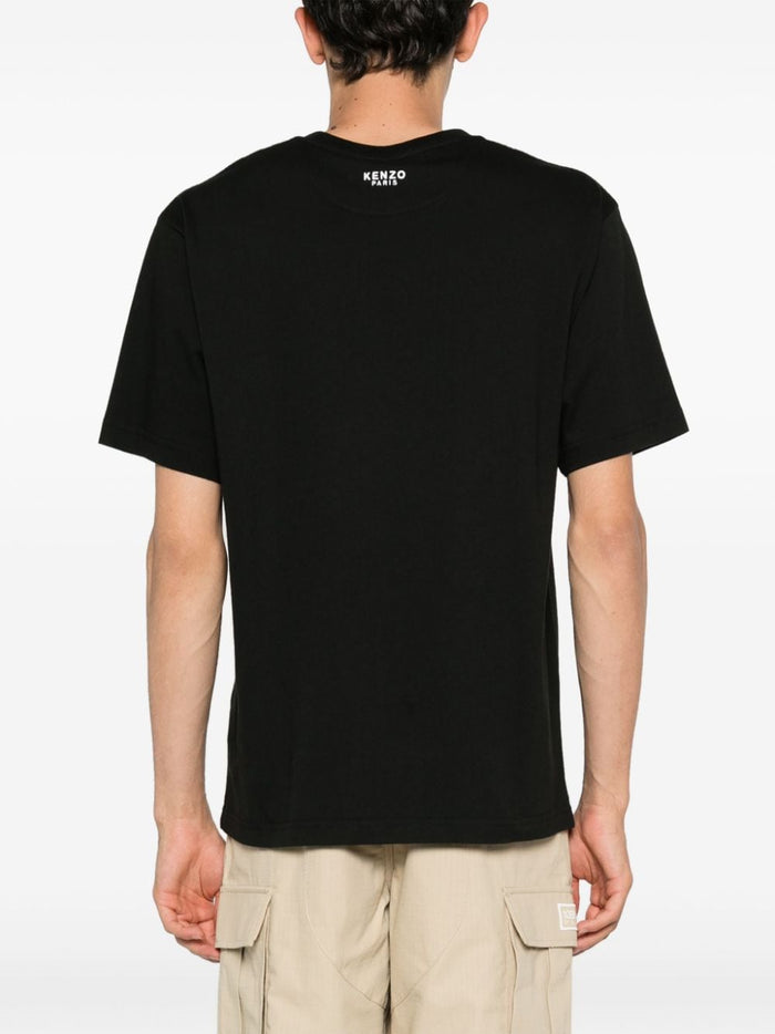 Kenzo T-shirt Nero Uomo Micro Fiore Boke 2