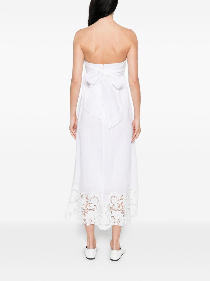 Max Mara Abito Midi Scena Donna Bianco 3