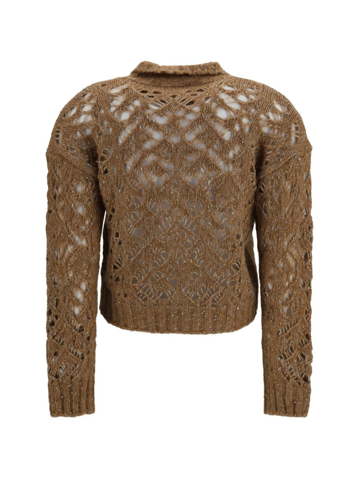 Max Mara Studio Cardigan Marrone Donna 2