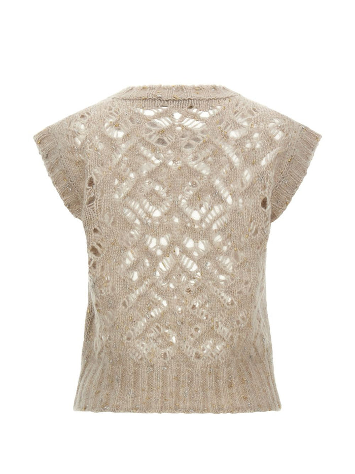 Max Mara Studio Gilet Beige Donna 4