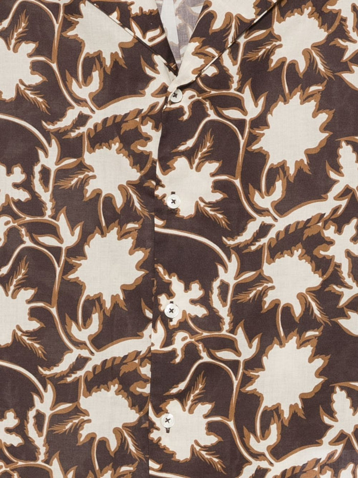 Altea Herrenhemd mit Blumenmuster, Braun 2