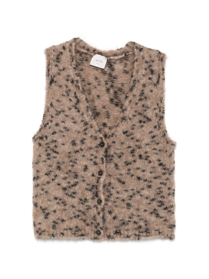 Alysi Gilet Marrone Donna 1