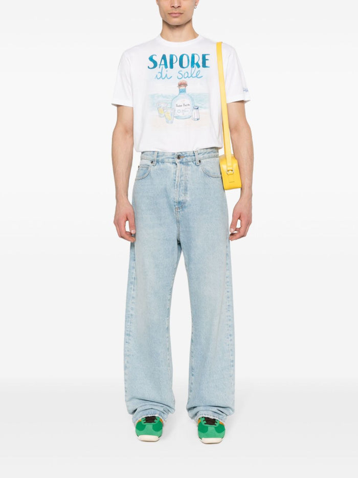 Mc2 Saint Barth White Men's T-shirt Flavor of Salt 1