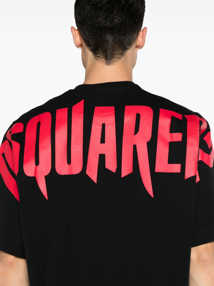 Dsquared2 Black Men's T-shirt Maxi Back Print 4