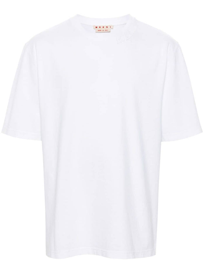 Marni Solid Color Men's White T-shirt 5