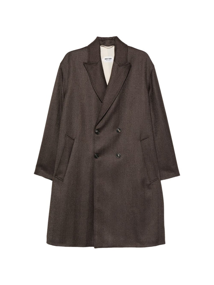 New York Cappotto Marrone Uomo 1