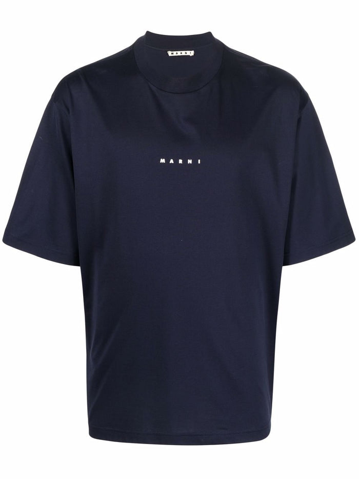 Marni T-shirt Blu Uomo Micro Logo 3