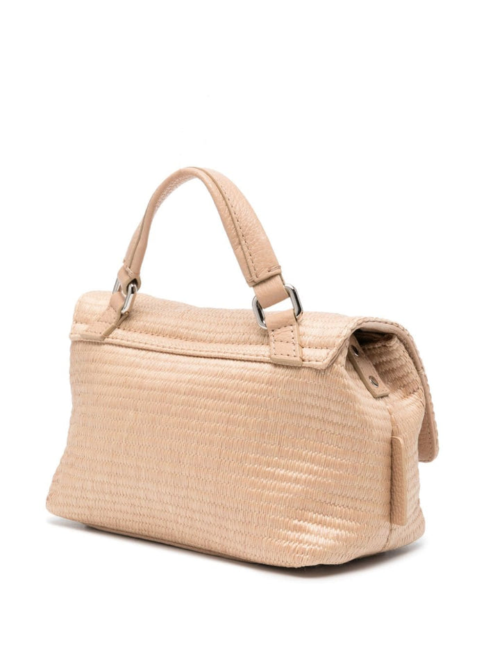 Zanellato Borsa Beige Donna Postina Net Rafia Baby 4