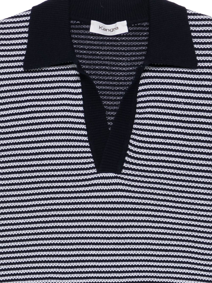 Kangra Polo Righe Uomo Blu 3