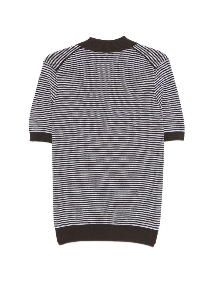 Kangra Men's Striped Polo Shirt Brown 2
