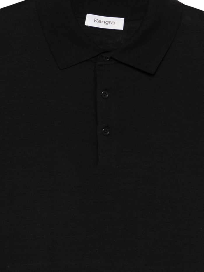 Kangra Polo Tre Bottoni Uomo Nero 3