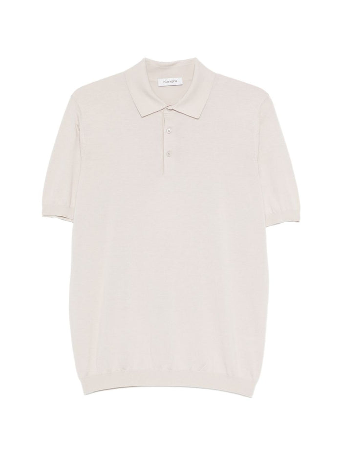 Kangra Men's Three-Button Polo Shirt Beige 1
