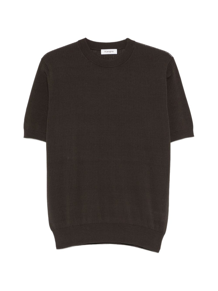 Kangra Men's Ribbed Jumper Brown 1