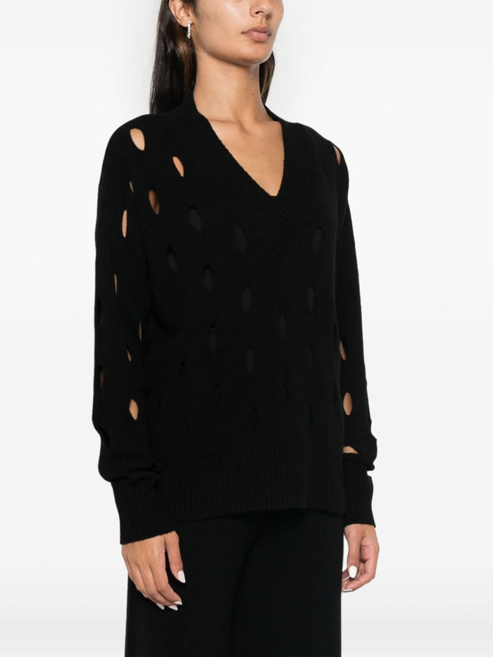 Federica Tosi Maglia Nero Donna con Cut Out 2