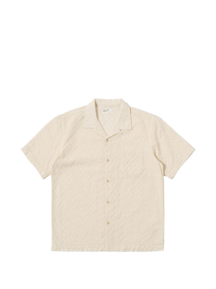 Universal Works Camicia Beige Uomo Maniche Corte 1