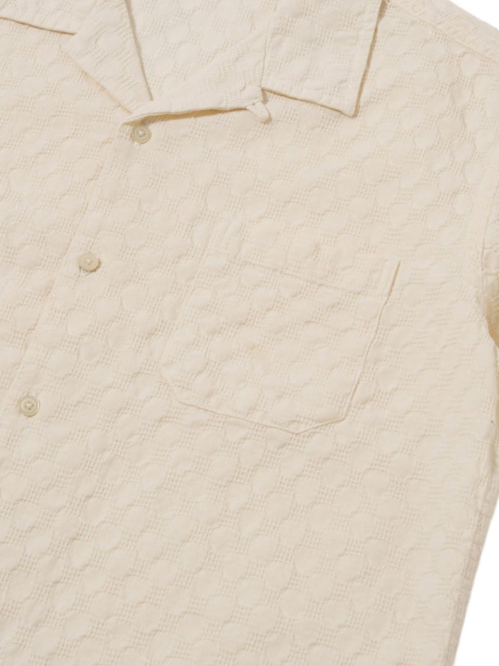 Universal Works Camicia Beige Uomo Maniche Corte 2