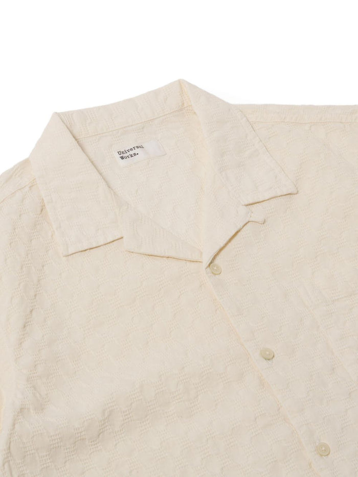 Universal Works Camicia Beige Uomo Maniche Corte 4