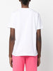 Msgm Donna T-shirt Bianco-Rosa Stampa Logo Milano 3