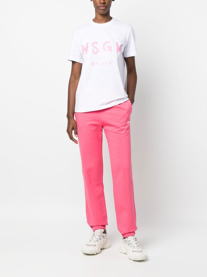 Msgm T-shirt White Women Logo Milan 1