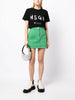 Msgm Donna T-shirt Nero Stampa Logo Milano 2