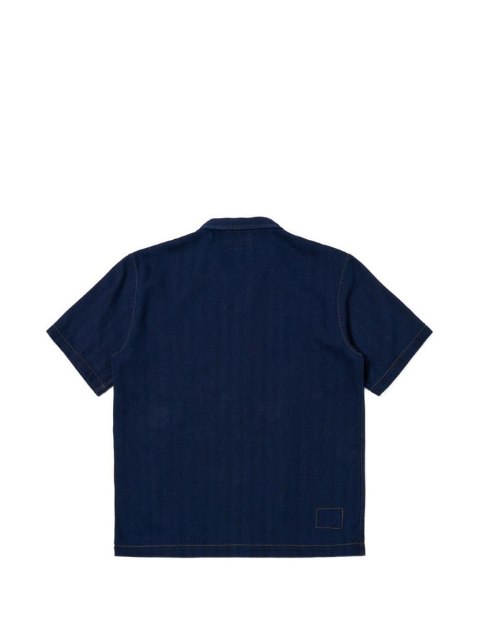 Universal Works Camicia Indingo Uomo 5