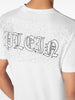 Philipp Plein T-shirt Bianco Uomo Logo Strass Retro 3