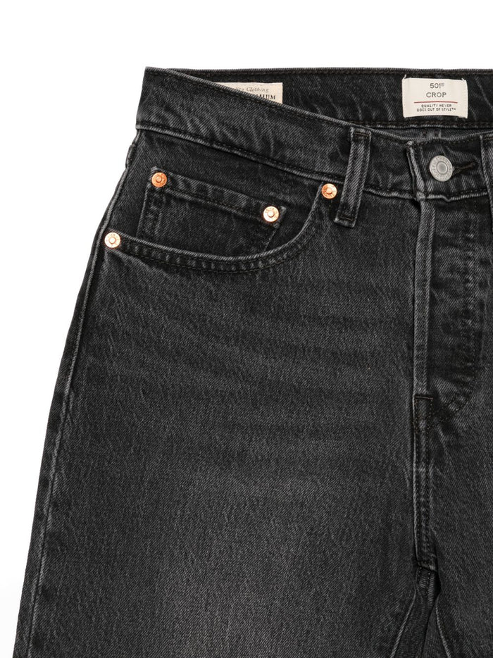 Levi's Jeans Nero Donna 501 Cropped 3