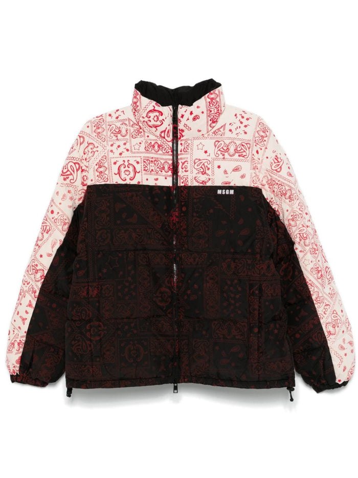 Msgm Giubbotto Multicolor Uomo Patchwork Paisley 1