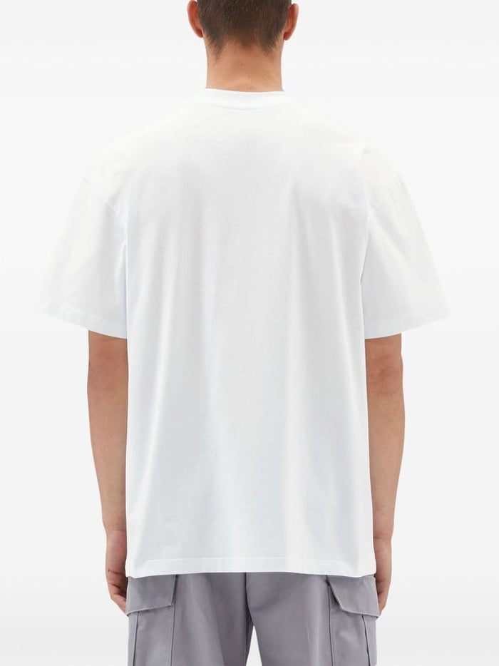 Msgm T-shirt Bianco Uomo Logo Stampatello 3