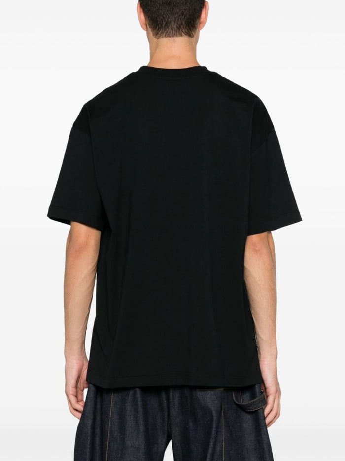 Msgm T-shirt Nero Uomo Logo Stampatello 3