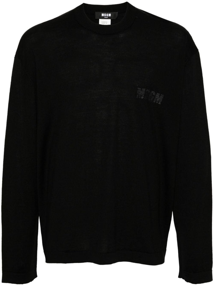 Msgm Black Men's Shirt Maxi Logo Back 5