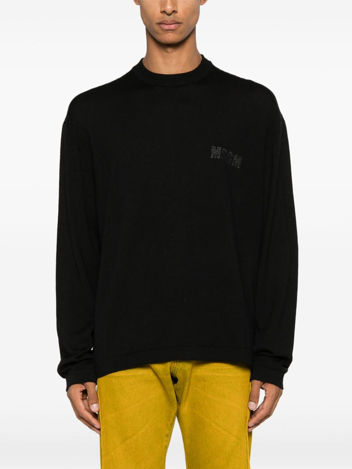 Msgm Black Men's Shirt Maxi Logo Back 1