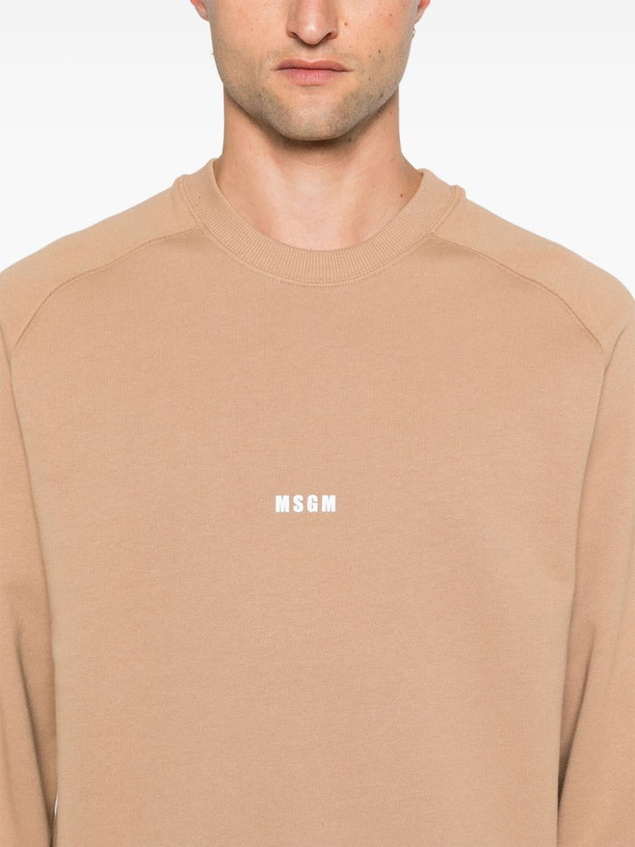 Msgm Men's Brown Sweatshirt Micro Logo 4