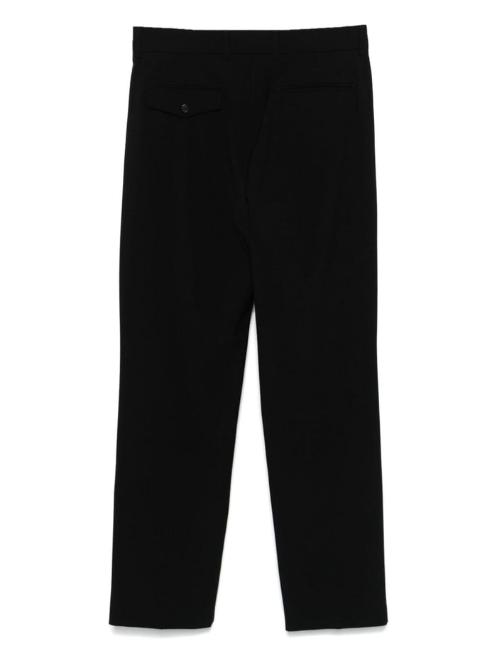 Msgm Pantalone Nero Uomo Singola Pince 2