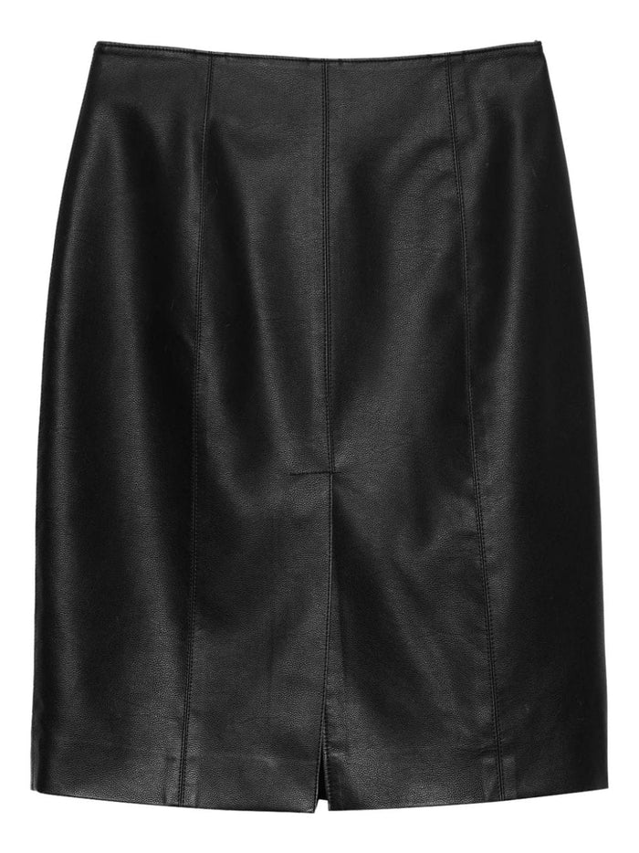 Msgm Skirt Black Women Faux Leather 1