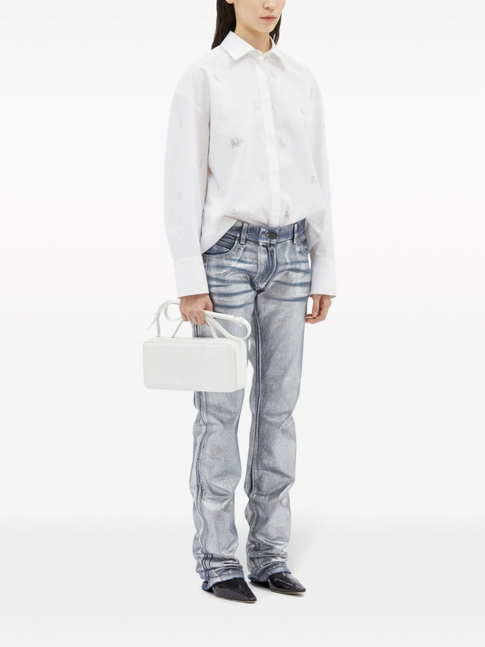 Msgm Jeans Blu Donna Effetto Metallizzato 2